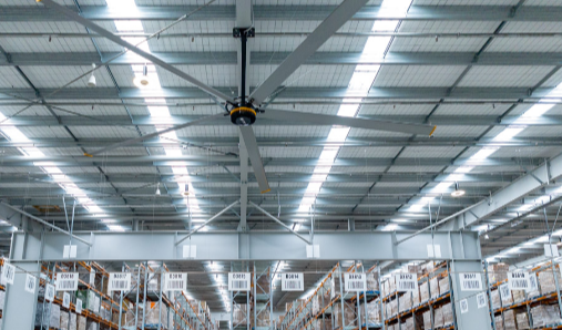 Improving Air Quality and Safety in Warehouses with HVLS Fans