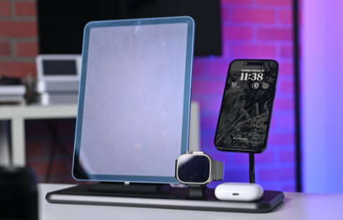 Compact 4 in 1 MagSafe Charging Station – Perfect for Travel & Daily Use